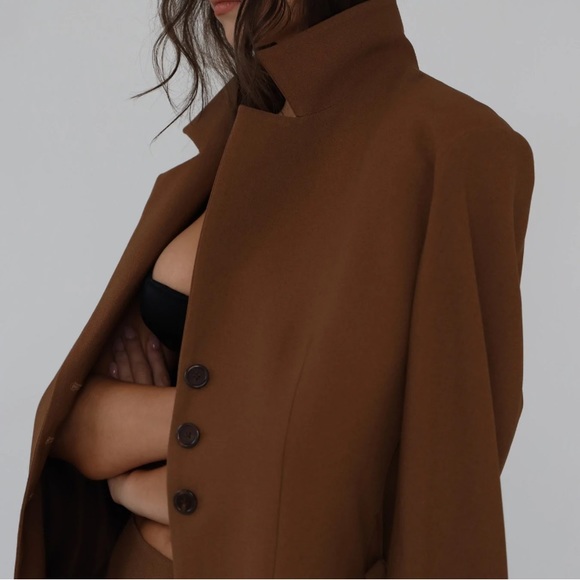 NWT Mirror Palais Brown Sport Coat in Toffee - Picture 2 of 4